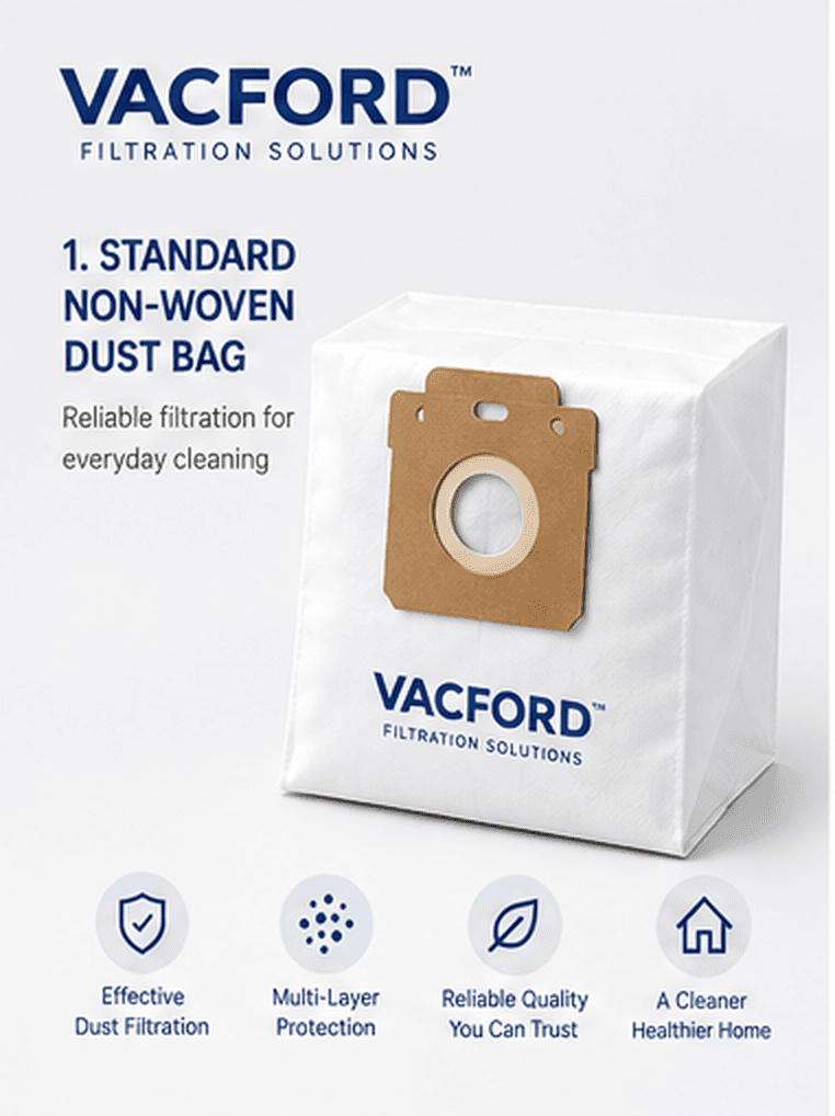 Vacuum dust bag packaging and accessory product range